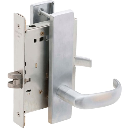 Grade 1 Fail Safe Electric Mortise Lock, 17 Lever, L Escutcheon, Satin Chromium Plated Finish, Field